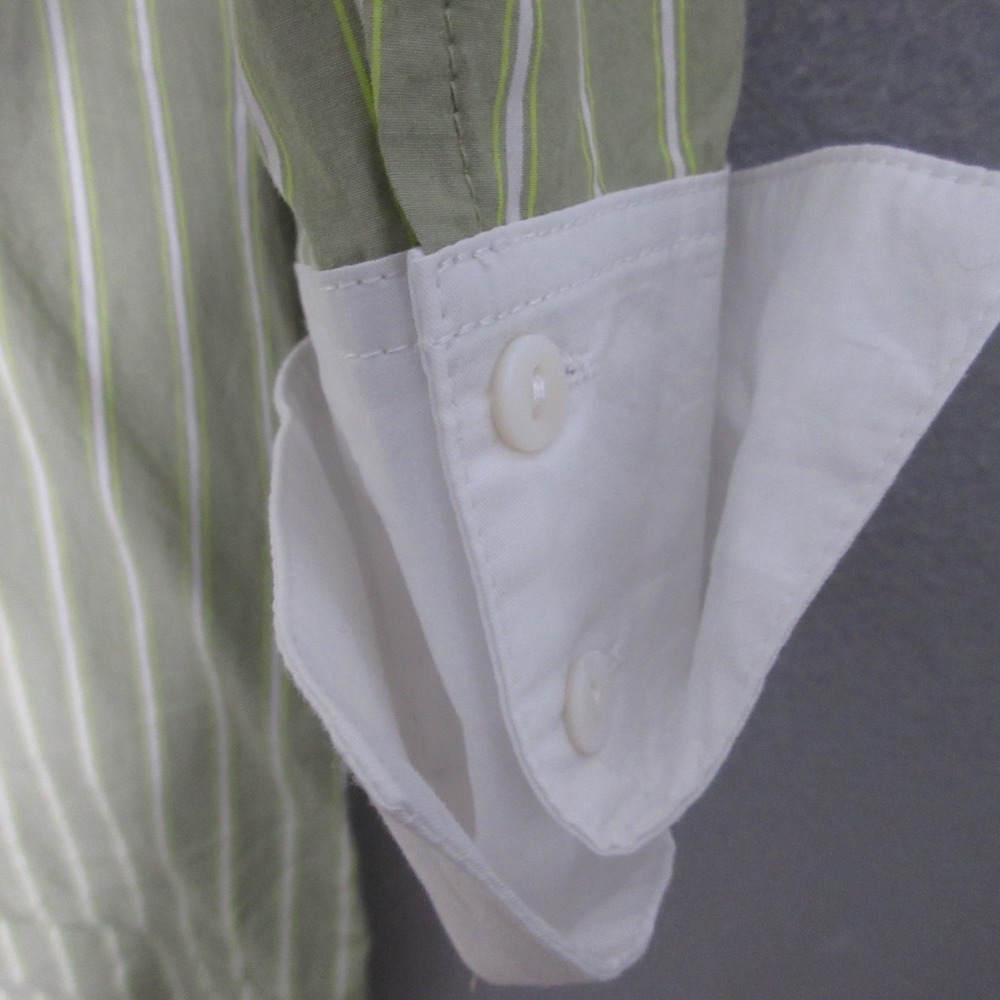 Tuckernuck Pomander Place Rohan Shirt Dress Small Green Stripe Pockets Shift NWT - Picture 12 of 13
